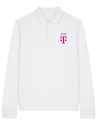 Telekom - Herren-Langarm Poloshirt Gr.XL - weiss